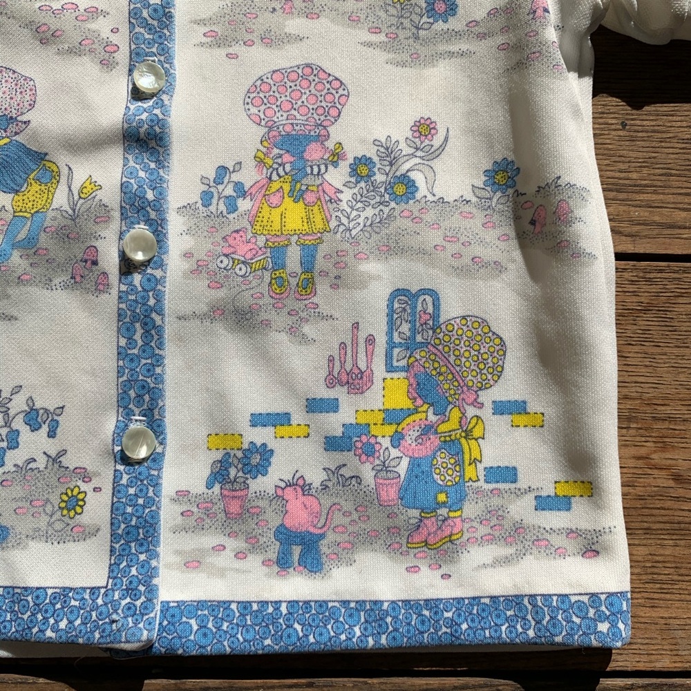 Kids Vintage 70s Mod Polyester Button Down - Picture 3 of 9